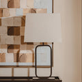 Orsina Lucas Table Lamp – Natural and Black Modern Bedside Lighting