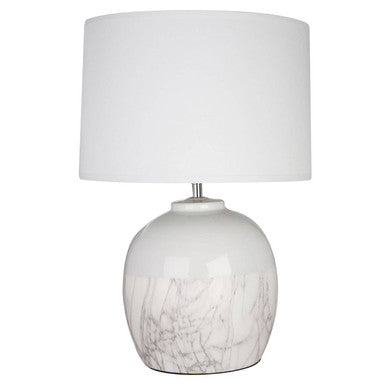Orsina Whitley Modern White Table Lamp – Minimalist Bedside Lighting