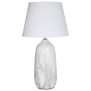 Orsina Welma White Ceramic Table Lamp – Modern Bedside & Living Room Light