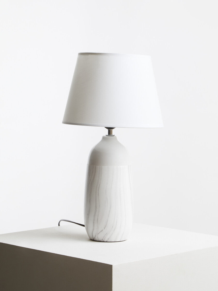 Orsina Welma White Ceramic Table Lamp – Modern Bedside & Living Room Light