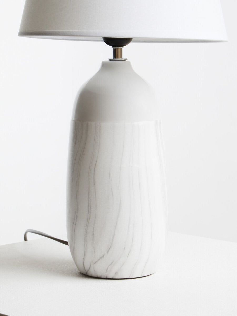 Orsina Welma White Ceramic Table Lamp – Modern Bedside & Living Room Light