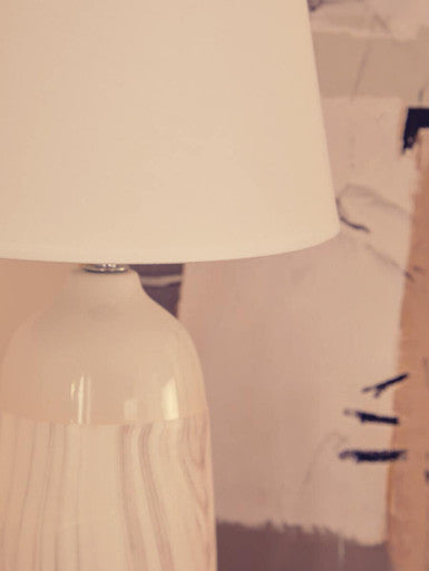 Orsina Welma White Ceramic Table Lamp – Modern Bedside & Living Room Light