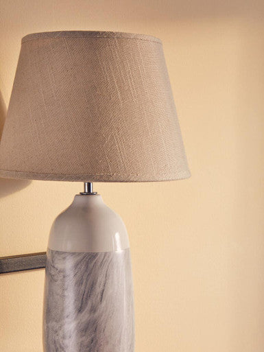 Orsina Welma White Ceramic Table Lamp – Modern Bedside & Living Room Light