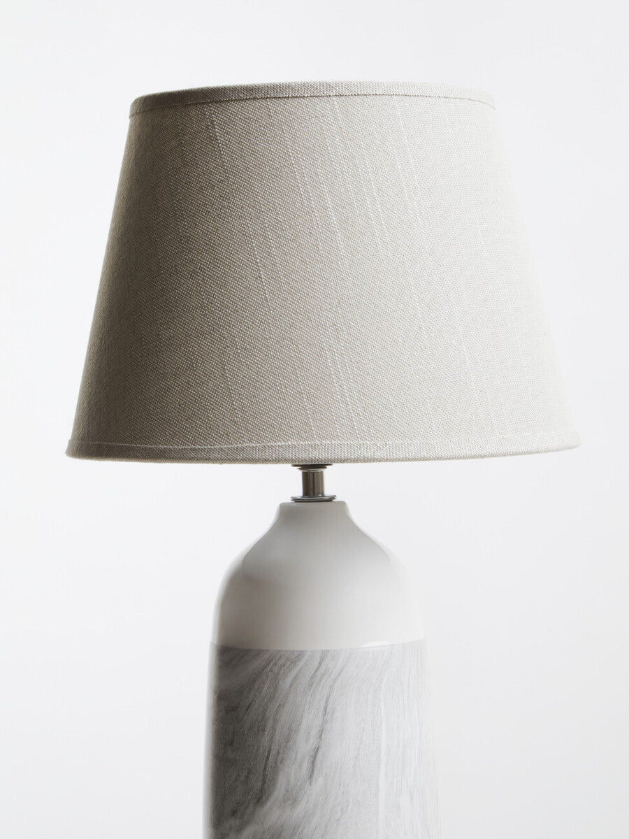 Orsina Welma Beige Ceramic Table Lamp – Modern Bedside & Living Room Light