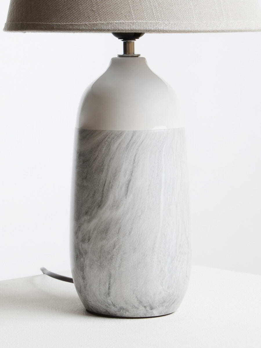Orsina Welma Beige Ceramic Table Lamp – Modern Bedside & Living Room Light