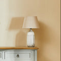 Orsina Welma Beige Ceramic Table Lamp – Modern Bedside & Living Room Light