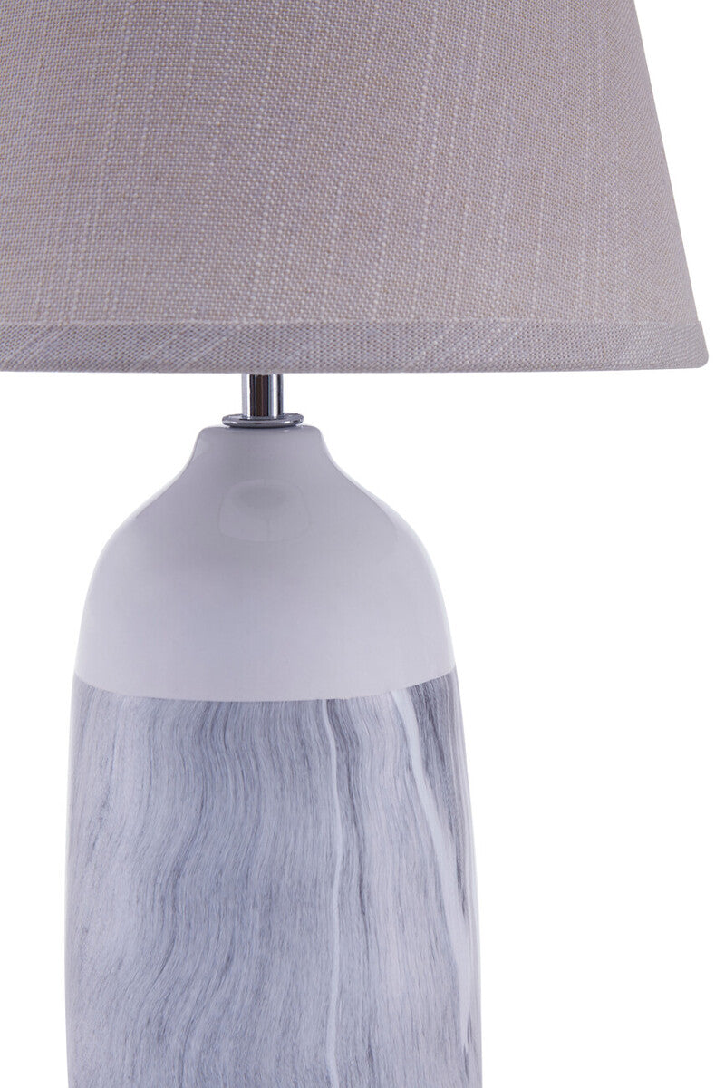Orsina Welma Beige Ceramic Table Lamp – Modern Bedside & Living Room Light