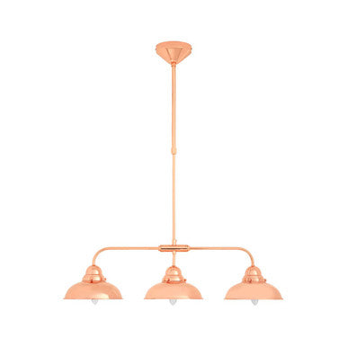 Orsina Jasper 3-Light Copper Multi-Drop Pendant Light for Kitchens