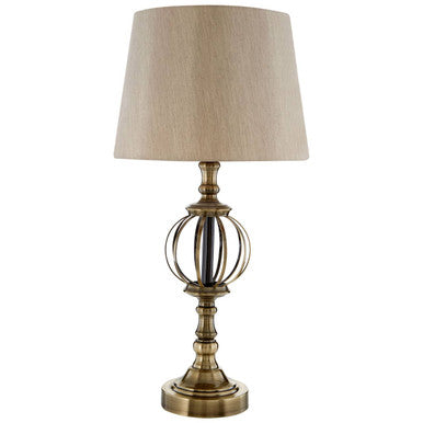 Orsina Jakarta Table Lamp – Modern Natural and Brown Bedside Light