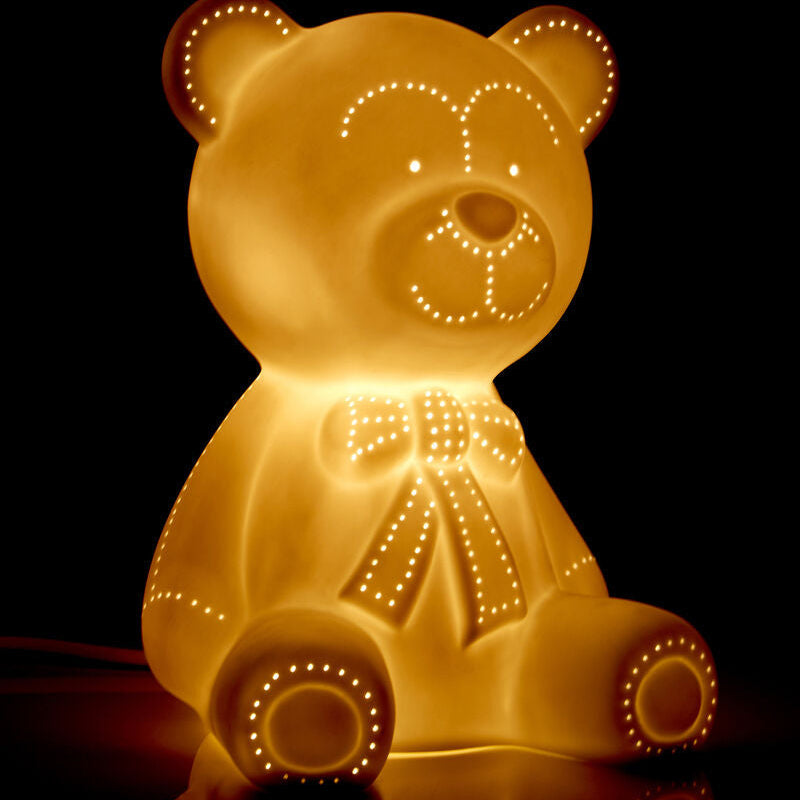 Orsina Ola Kids Bear Ceramic Night Light – Soothing Nursery Bedtime Lamp