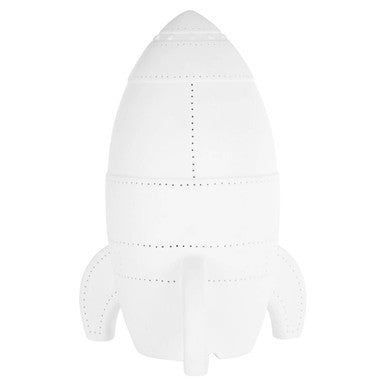 Orsina Ola Kids Rocket Ceramic Night Light | White Space Nursery Lamp