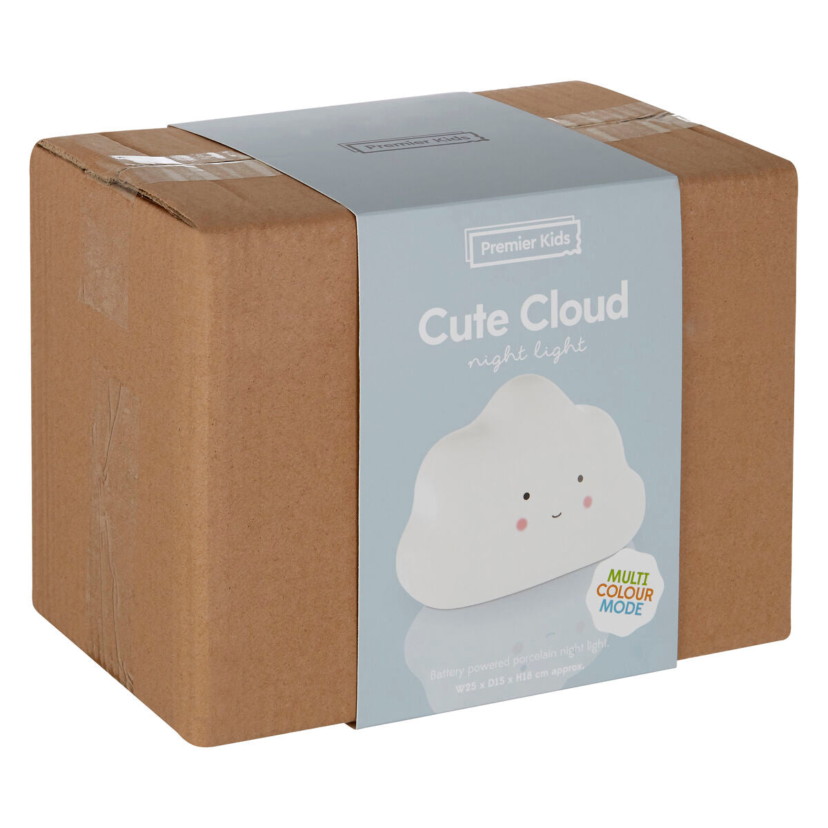 Orsina Ola Kids Cloud Ceramic Night Light – Pink Glossy Nursery Lamp
