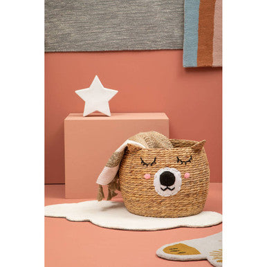 Orsina Star Ceramic Night Light – White Perforated Kids Nursery Lamp