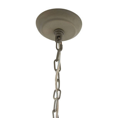Orsina Pavatti 6-Arm Chandelier – Distressed Grey Rococo Metal