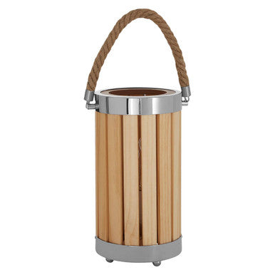 Orsina Brooke Natural Wood Table Lamp – Slatted Coastal Bedside Light