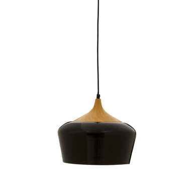 Orsina Blayne Black Metal and Wood Pendant Light – Modern Kitchen