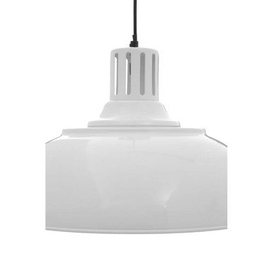 Orsina Brook White Metal Pendant Light – Vintage Modern Kitchen Lamp