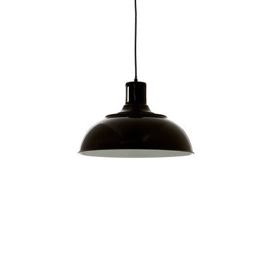Orsina Brook Black Metal Pendant Light – Retro Bowl Industrial Lighting