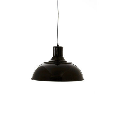 Orsina Brook Black Metal Pendant Light – Retro Bowl Industrial Lighting