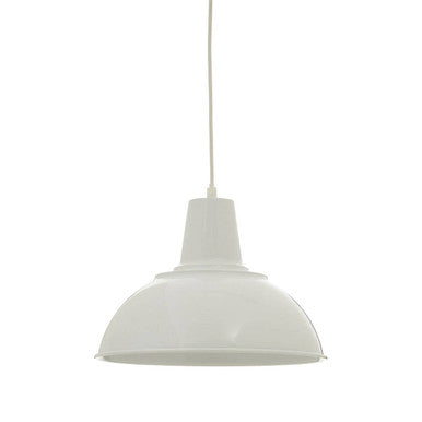 Orsina Bryen White Metal Pendant Light – Modern Scandi Kitchen Lighting