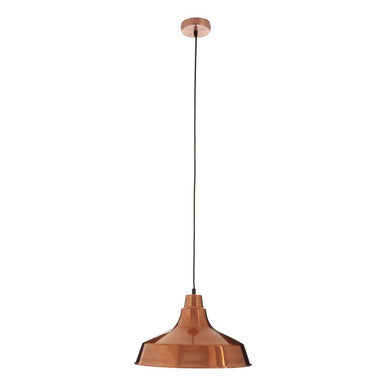 Orsina Brinn Copper Finish Pendant Light – Modern Metal Dome Lighting