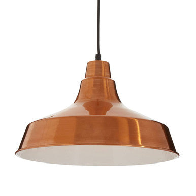 Orsina Brinn Copper Finish Pendant Light – Modern Metal Dome Lighting