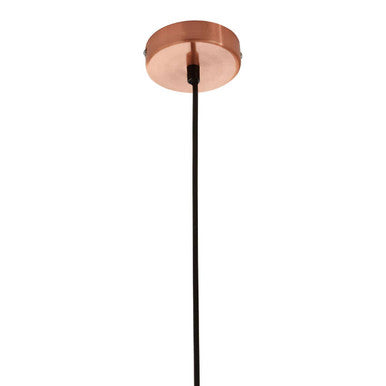 Orsina Brinn Copper Finish Pendant Light – Modern Metal Dome Lighting
