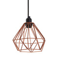 Orsina Bartol Copper Metal Wire Pendant Light – Geometric Geometric Shade
