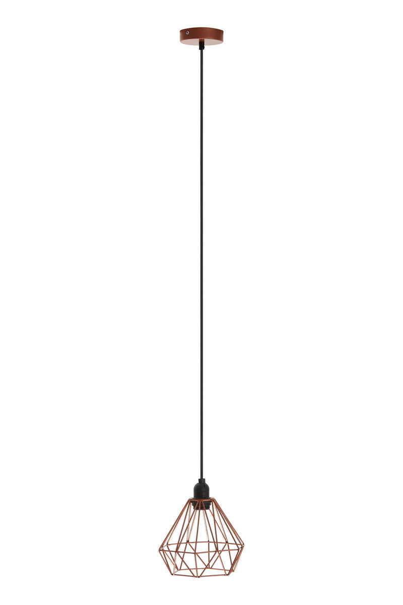 Orsina Bartol Copper Metal Wire Pendant Light – Geometric Geometric Shade