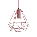 Orsina Beli Pink Metal Wire Pendant Light – Modern Geometric Lighting