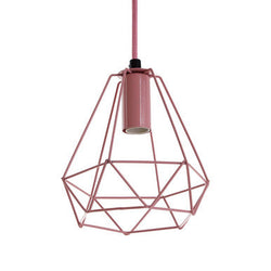 Orsina Beli Pink Metal Wire Pendant Light – Modern Geometric Lighting