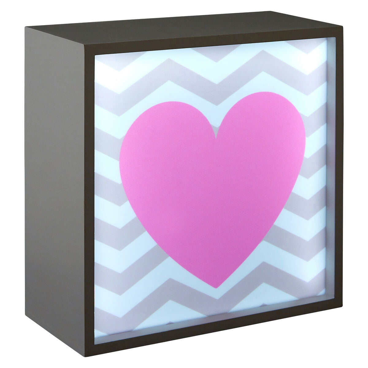 Orsina Pink Heart LED Light Box – Nursery Night Light & Wall Decor