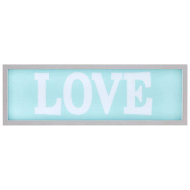 Orsina Love LED Light Box – White and Blue Ambient Wall Decor
