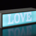 Orsina Love LED Light Box – White and Blue Ambient Wall Decor