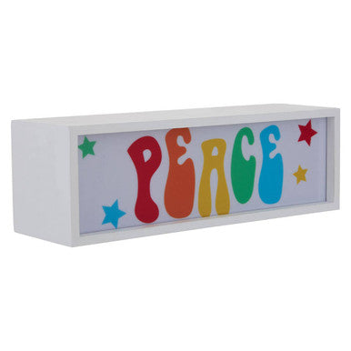 Orsina Peace LED Light Box – Colorful Modern Wall Art & Desk Decor