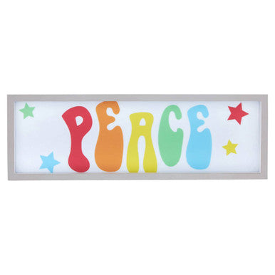 Orsina Peace LED Light Box – Colorful Modern Wall Art & Desk Decor