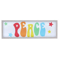 Orsina Peace LED Light Box – Colorful Modern Wall Art & Desk Decor