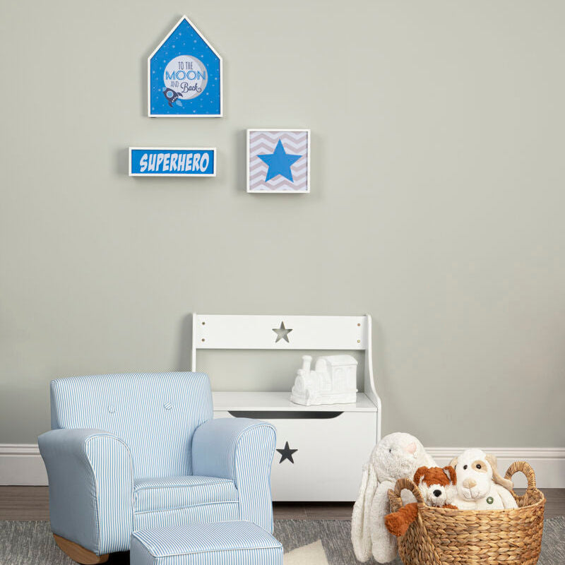Orsina To The Moon & Back LED Light Box – Blue Space Nursery Wall Art