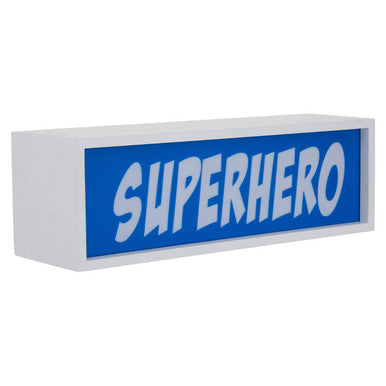 Superhero LED Light Box – Orsina Blue Comic Style Kids Nightlight