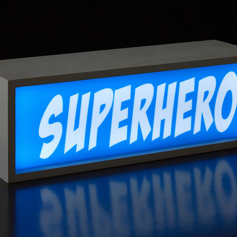 Superhero LED Light Box – Orsina Blue Comic Style Kids Nightlight