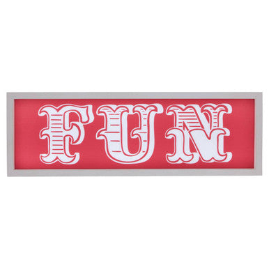 Orsina LED Light Box – Red Ambient Wall Decor in White Wood Frame