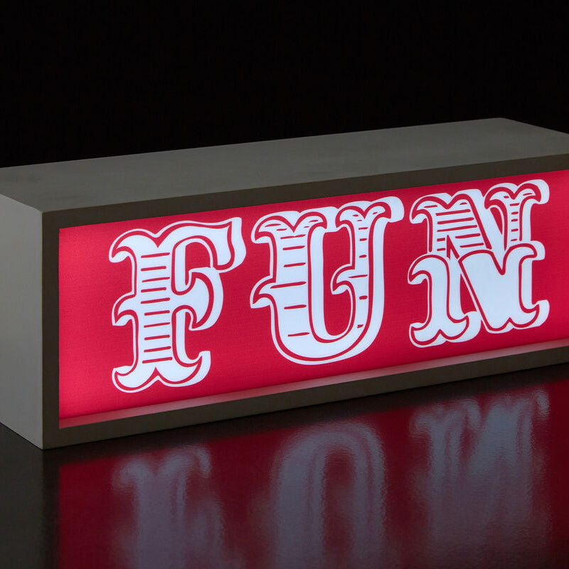 Orsina LED Light Box – Red Ambient Wall Decor in White Wood Frame