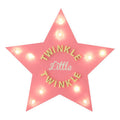 Orsina LED Star Light Box – Pink Nursery Nightlight with Gold Script