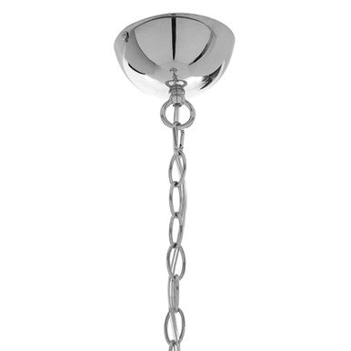 Orsina Foundry Chrome Pendant Light – Industrial Dome Kitchen Lamp
