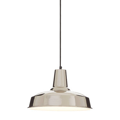 Orsina New Foundry Deep Plate Aluminium Pendant Light – Polished Silver
