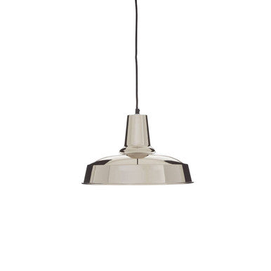 Orsina New Foundry Deep Plate Aluminium Pendant Light – Polished Silver