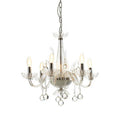 Orsina Murano 6-Bulb Clear K9 Crystal Chandelier | Glass Ceiling Light