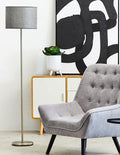 Orsina Forma Grey Waffle Effect Shade Floor Lamp – Modern Lighting