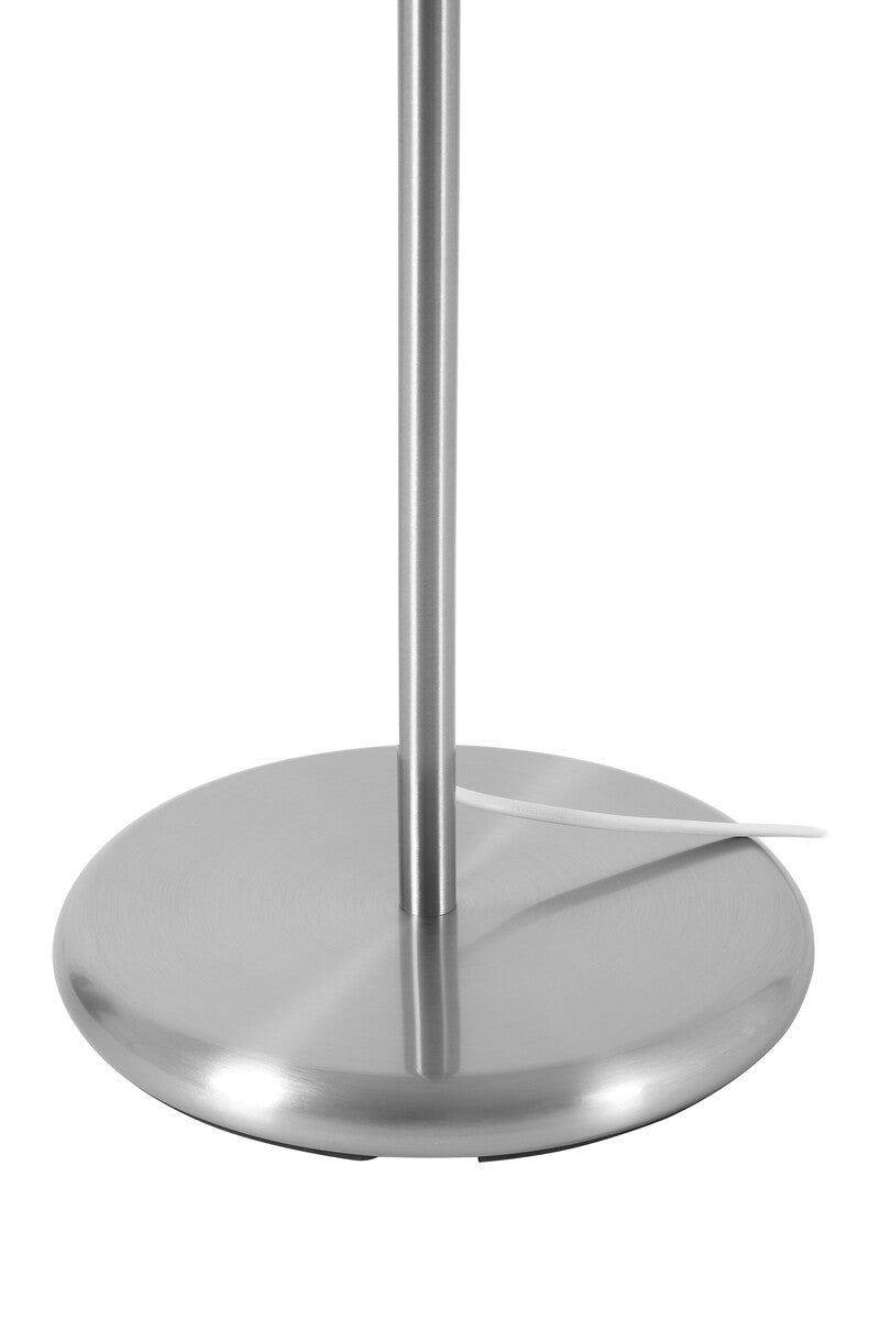 Orsina Forma Floor Lamp – Black Waffle Texture Drum Shade Modern Light