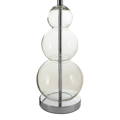 Orsina Luke Modern Table Lamp – Black Fabric Shade & Glass Orbs